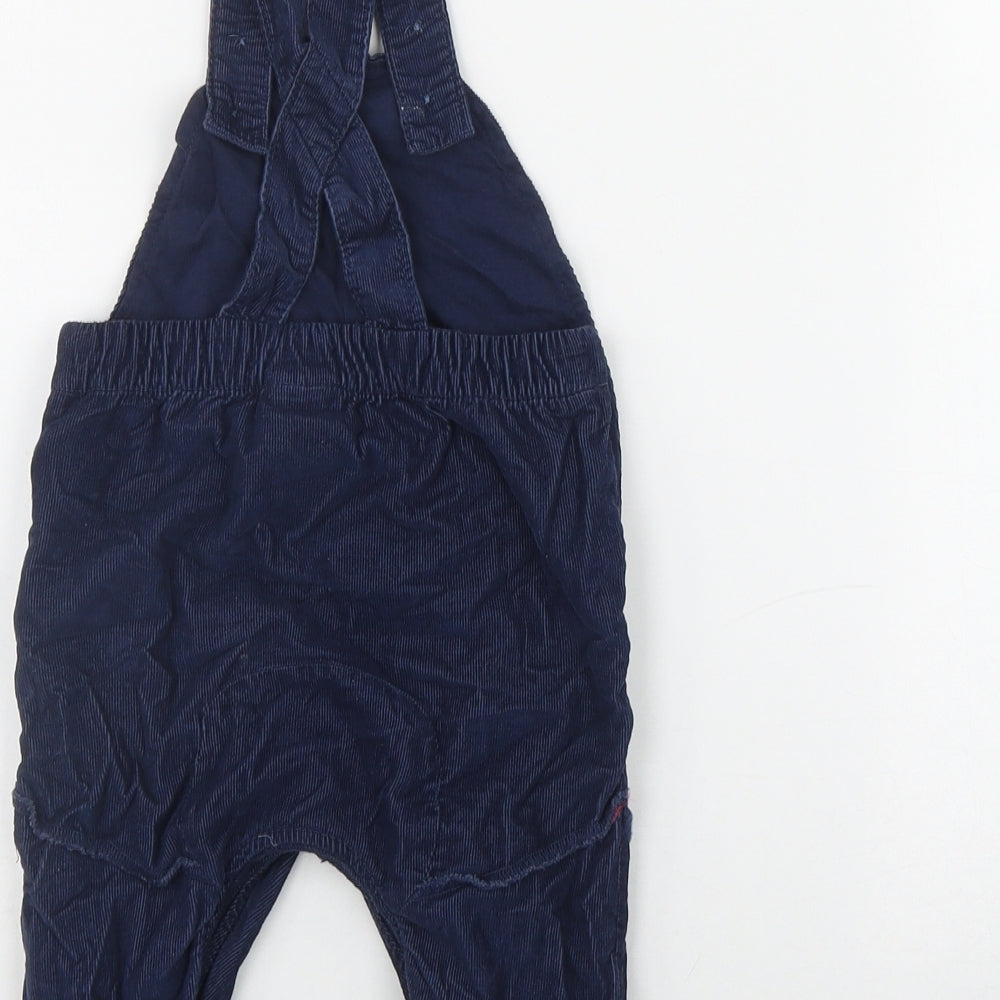NEXT Boys Blue  Cotton Dungaree One-Piece Size 6-9 Months  Button