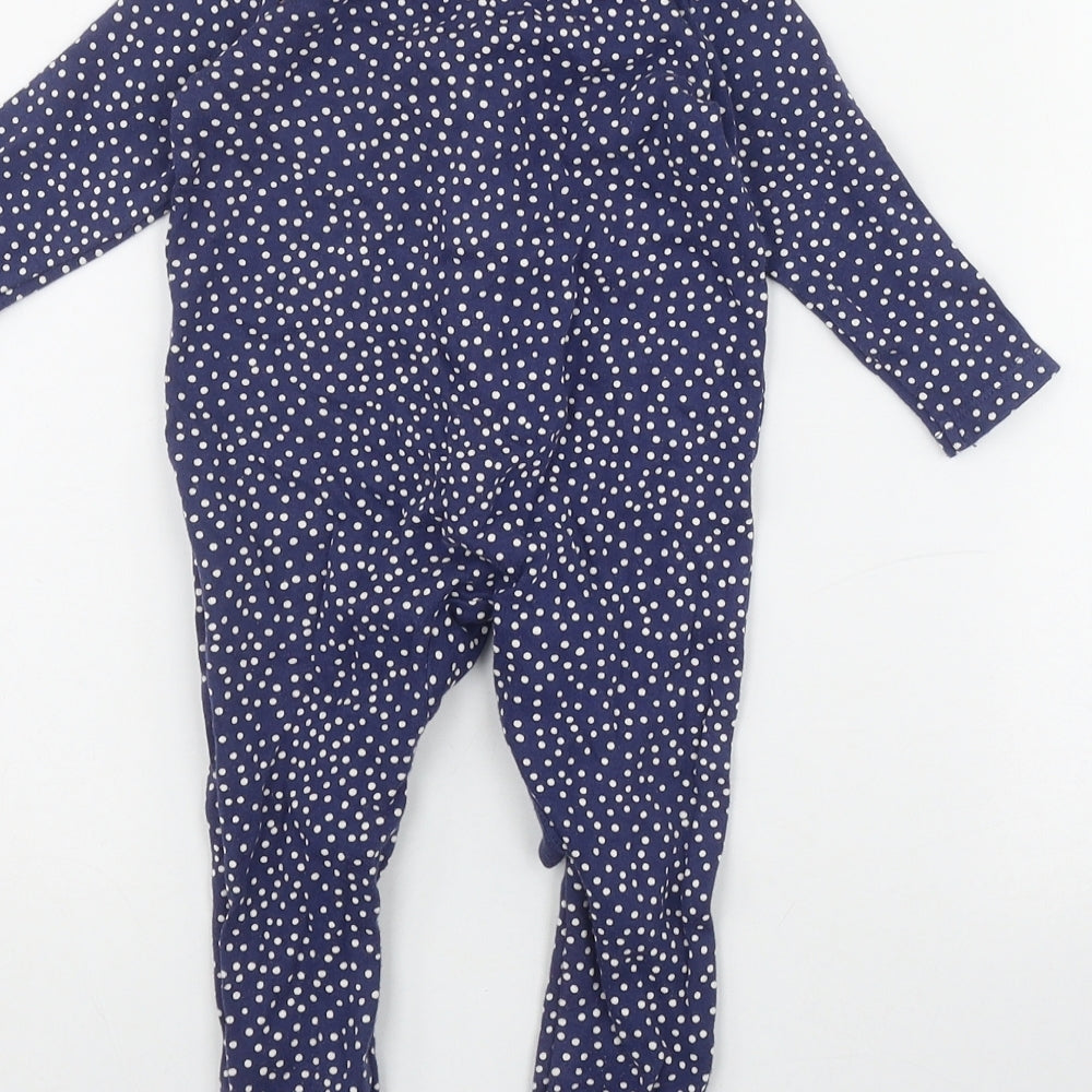George Boys Blue Polka Dot Cotton Coverall One-Piece Size 6-9 Months  Snap