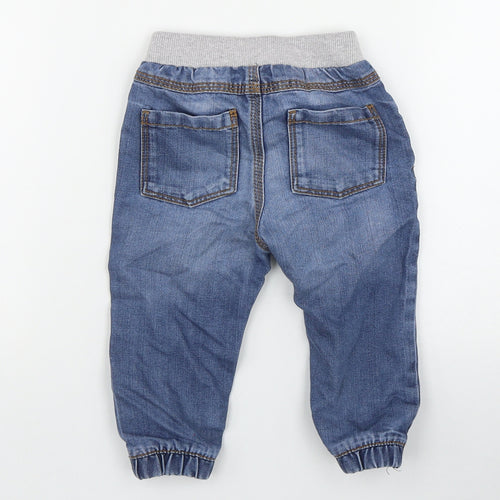 F&F Boys Blue  Cotton Jogger Jeans Size 9 Months  Pullover