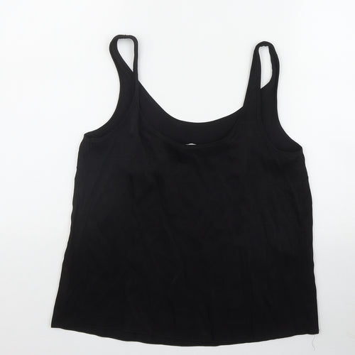 Primark Womens Black  Polyester Basic Tank Size 8 Scoop Neck