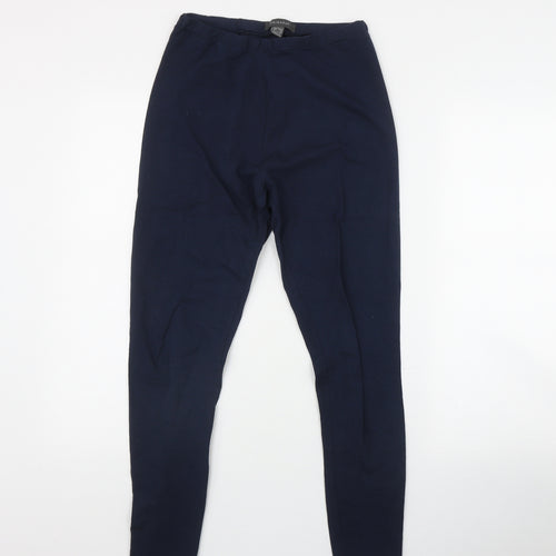 Primark Womens Blue  Cotton Jogger Leggings Size 10 L27 in