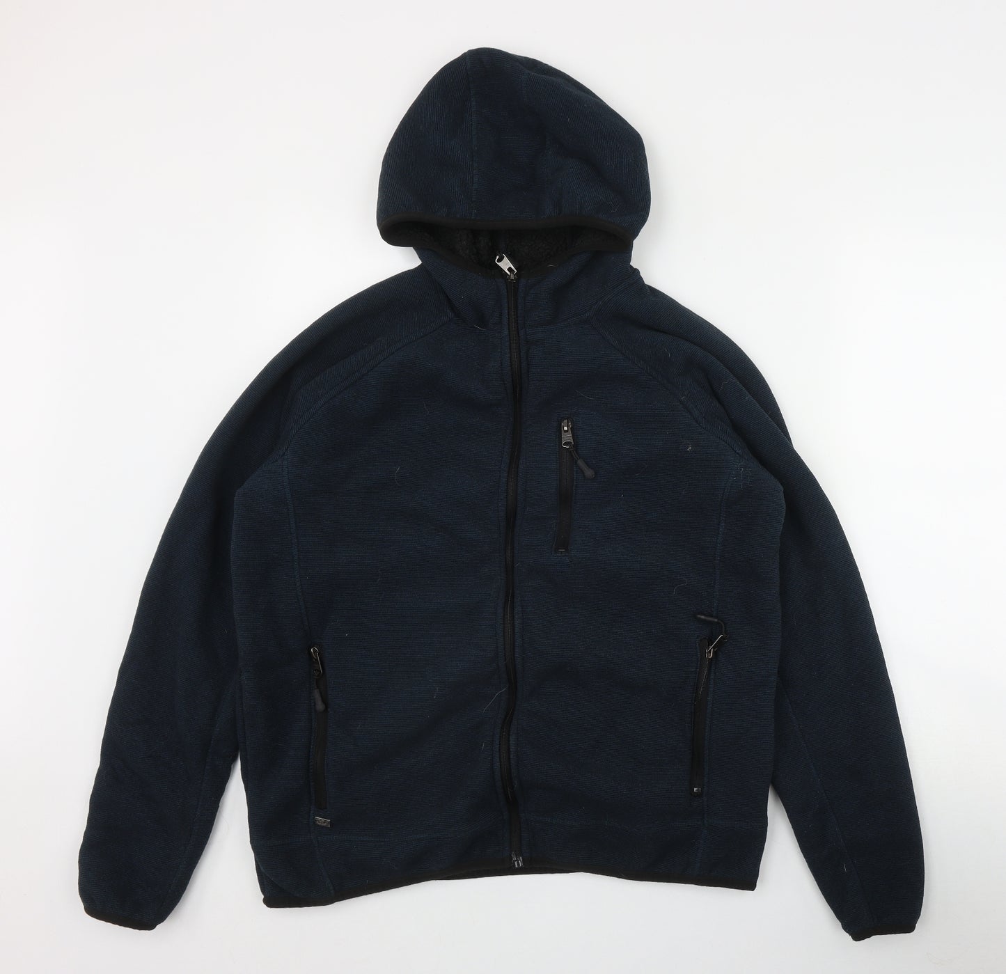Kensington Mens Blue  Polyester Full Zip Hoodie Size L