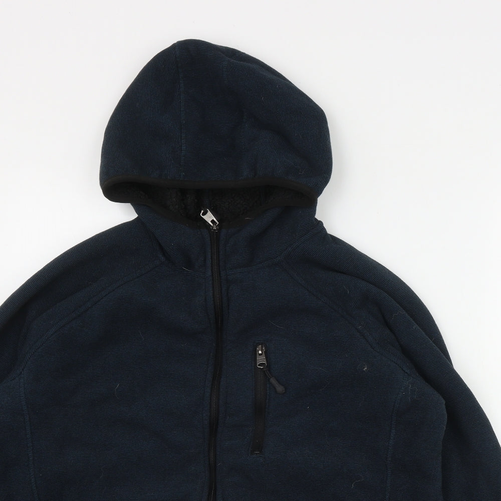 Kensington Mens Blue  Polyester Full Zip Hoodie Size L