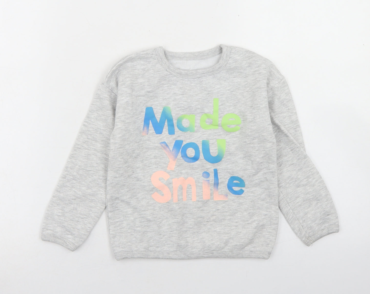 Dunnes Stores Boys Grey  Cotton Pullover Sweatshirt Size 3-4 Years   - Made You Smile
