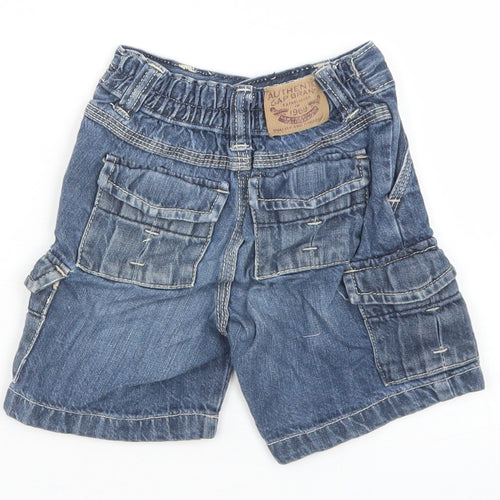 Gap Boys Blue  Cotton Cropped Jeans Size 12-18 Months  Snap