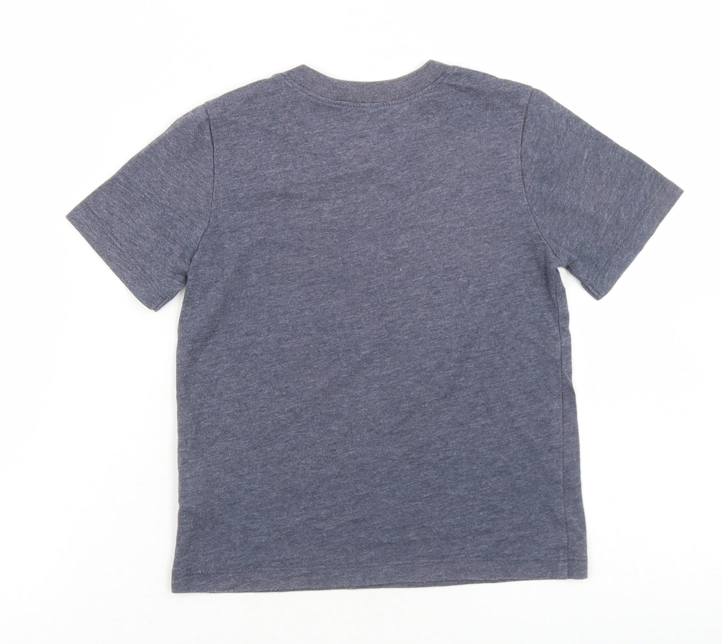 Old Navy Boys Blue  Cotton Basic T-Shirt Size 4 Years Crew Neck  - Captain America
