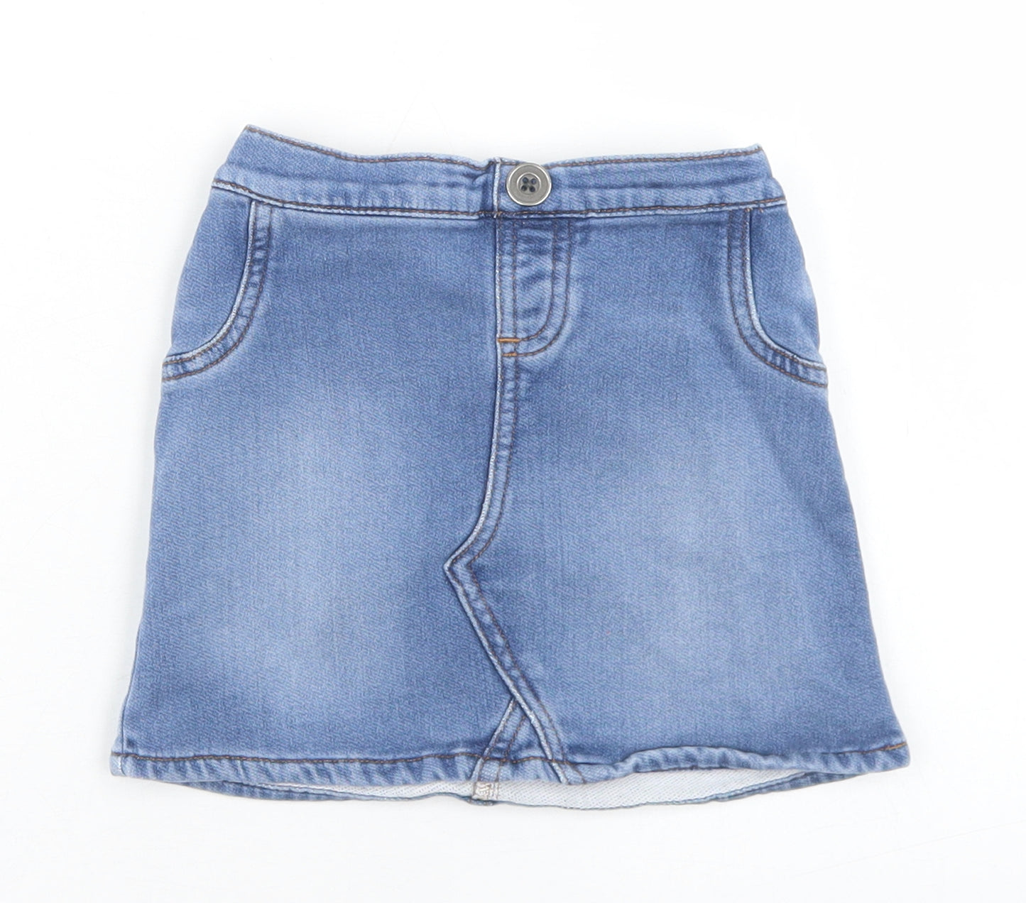 NEXT Girls Blue  Cotton A-Line Skirt Size 2-3 Years  Regular