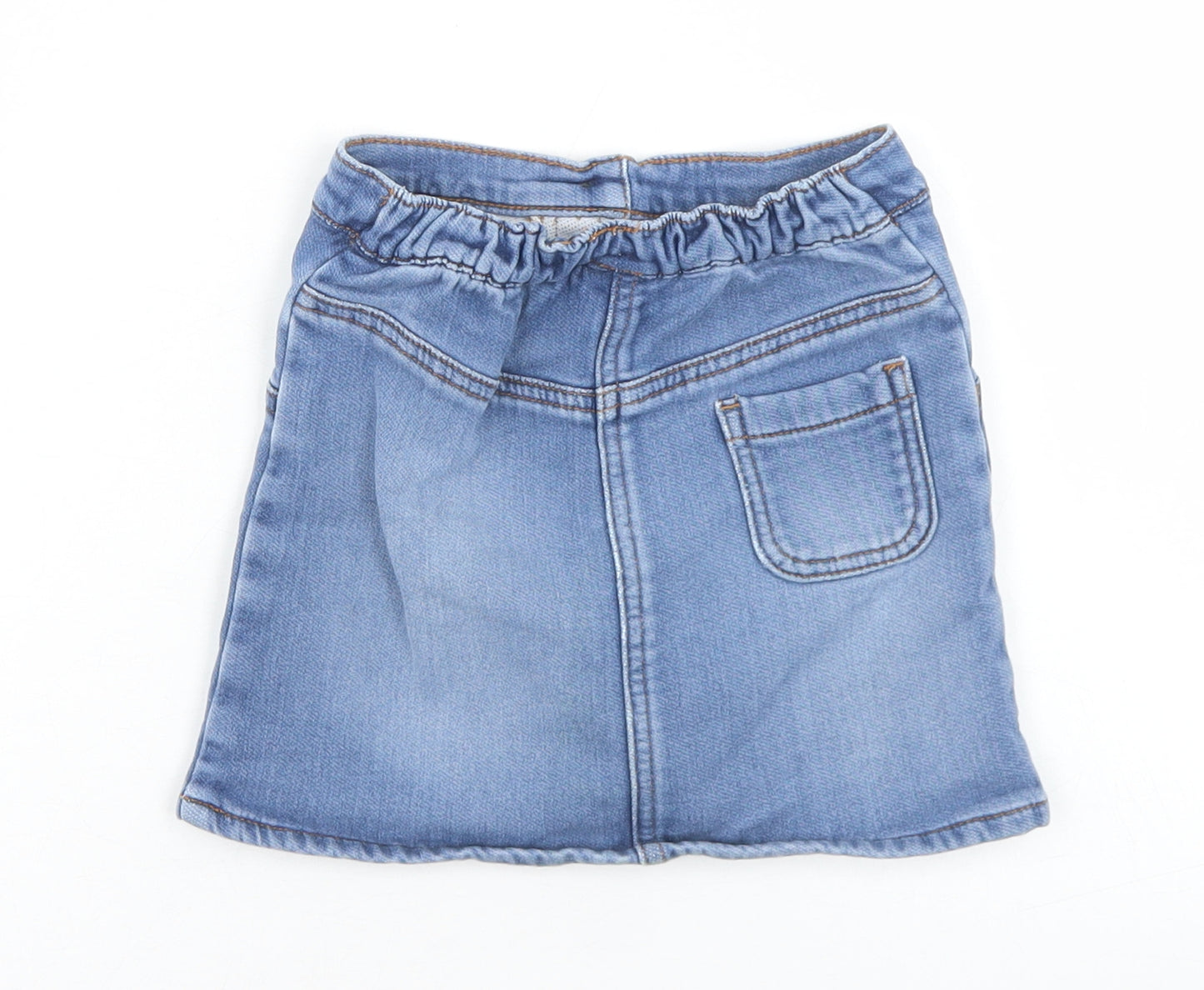 NEXT Girls Blue  Cotton A-Line Skirt Size 2-3 Years  Regular