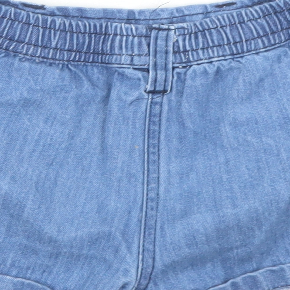 Crafted Girls Blue  Cotton Mom Shorts Size 2-3 Years  Regular