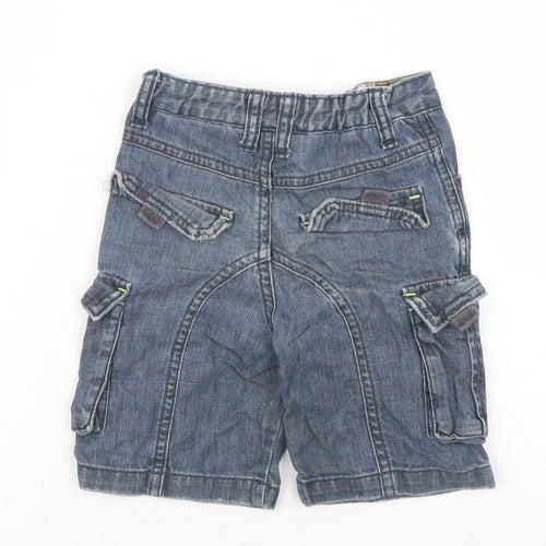 Rocha Little Rocha Boys Blue  Cotton Cropped Jeans Size 12-18 Months  Snap