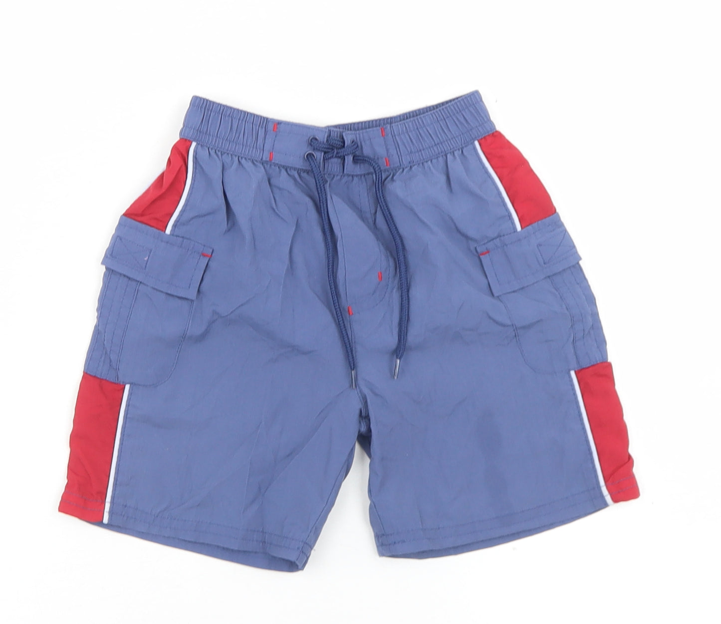 Dunnes Stores Boys Blue Colourblock Nylon Sweat Shorts Size 2-3 Years  Regular Drawstring