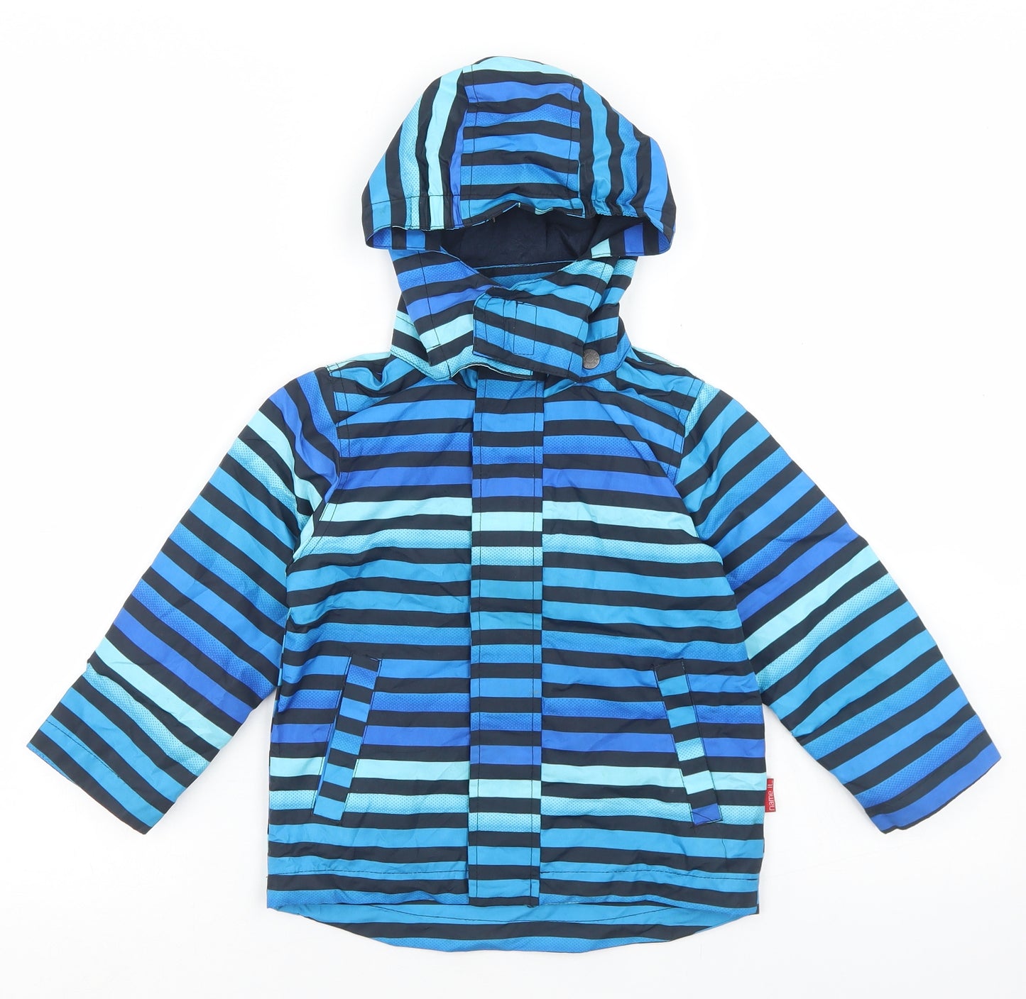 name it Boys Blue Striped  Jacket  Size 2-3 Years  Zip