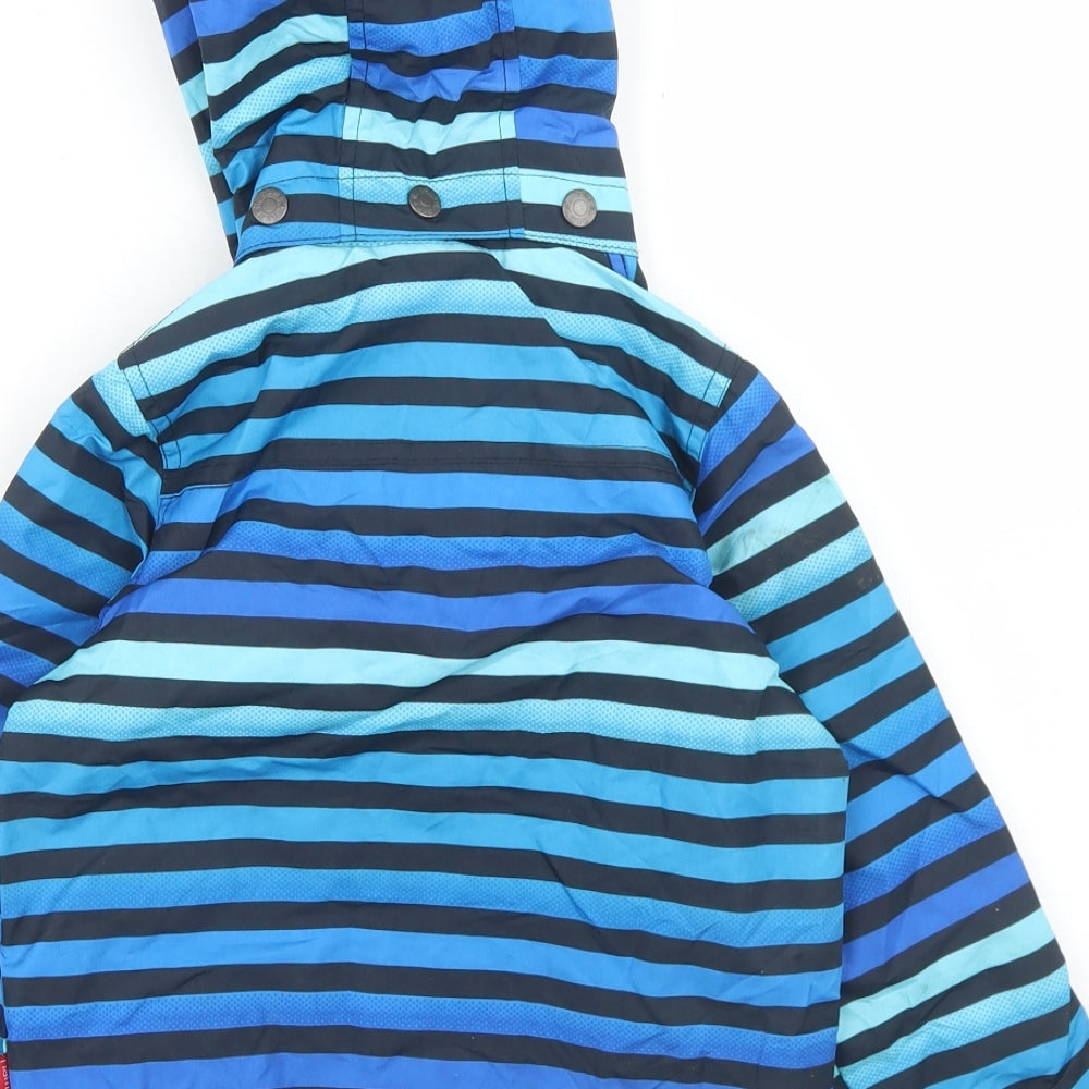 name it Boys Blue Striped  Jacket  Size 2-3 Years  Zip