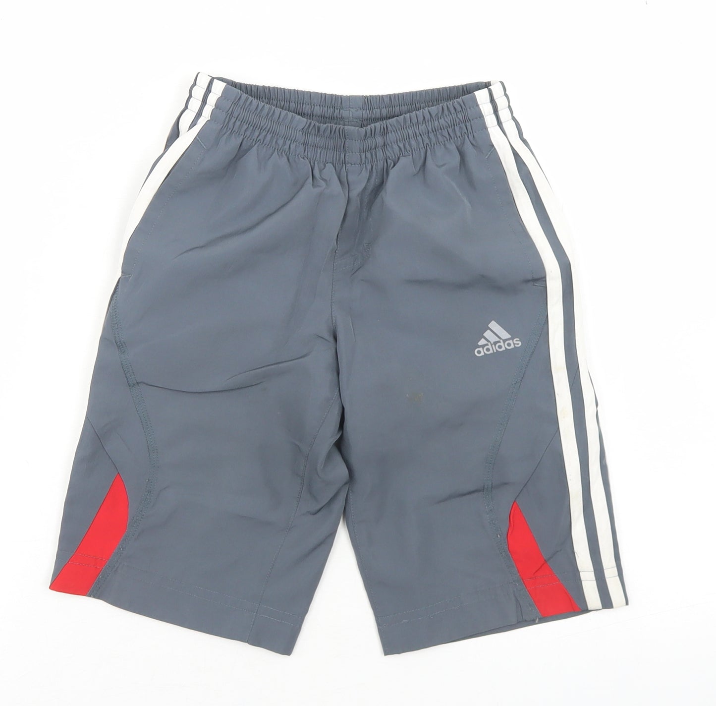 adidas Boys Grey  Polyester Bermuda Shorts Size 3-4 Years  Regular