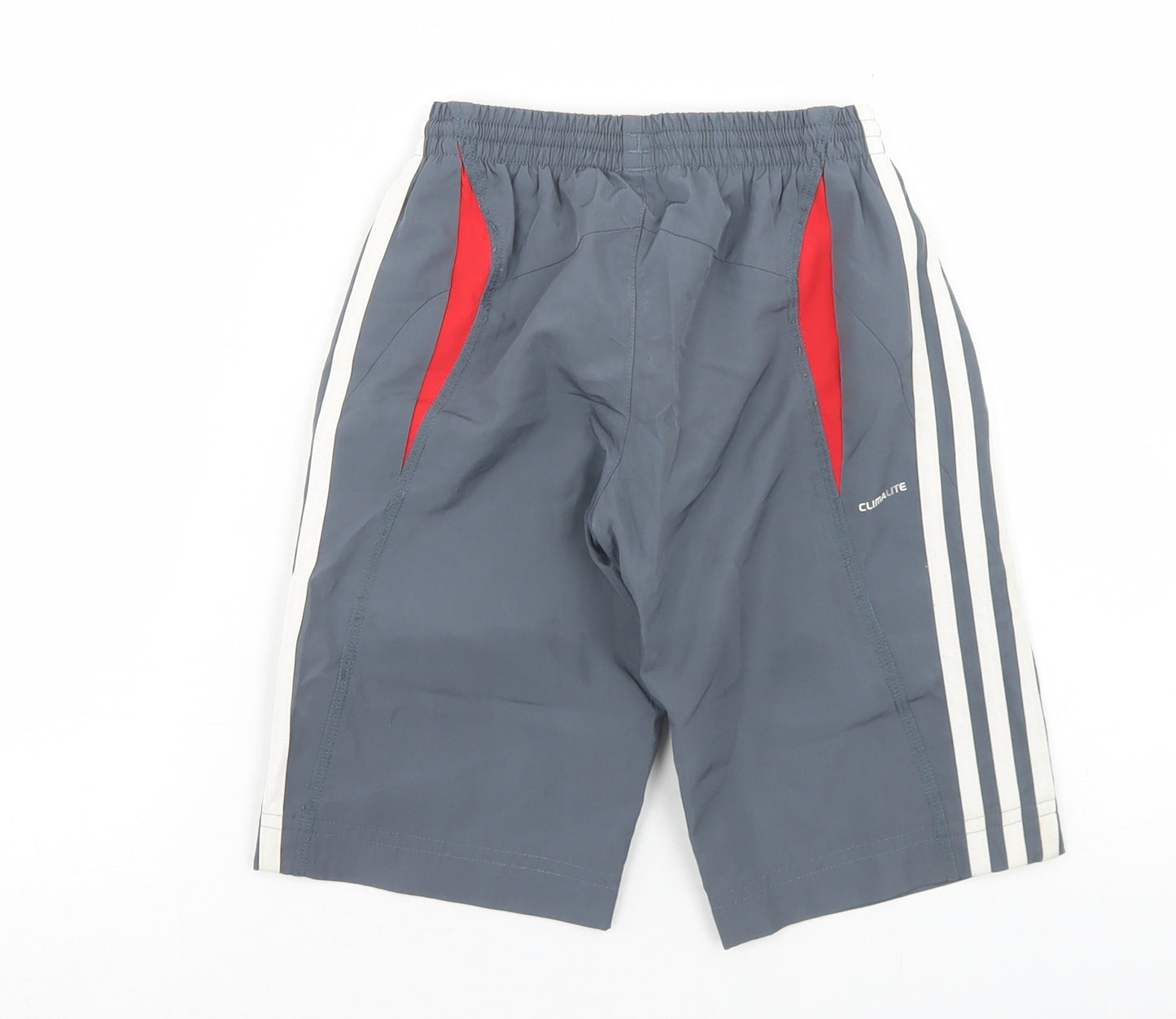 adidas Boys Grey  Polyester Bermuda Shorts Size 3-4 Years  Regular