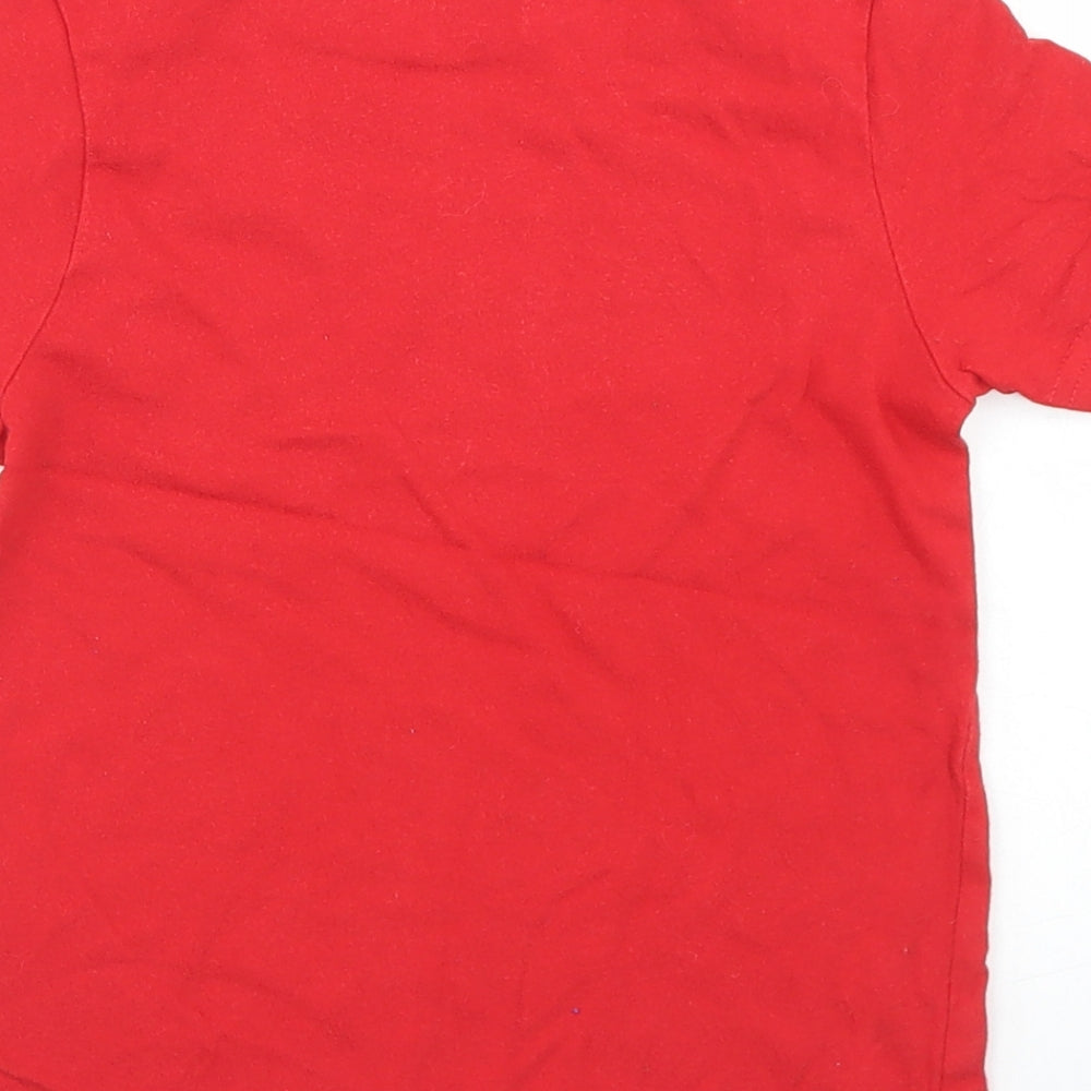 Nike Boys Red  Cotton Basic T-Shirt Size 5-6 Years Crew Neck