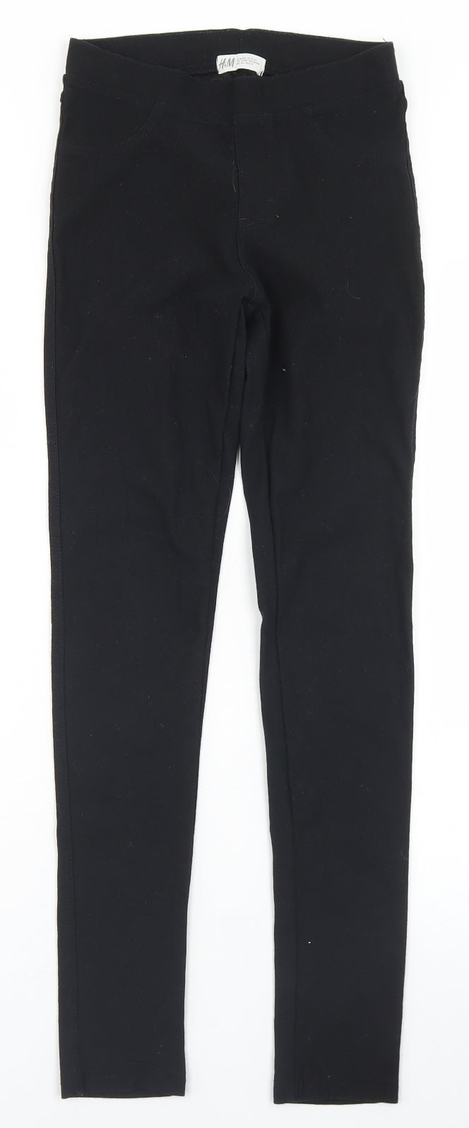 H&M Girls Black  Cotton Jegging Jeans Size 11-12 Years  Regular