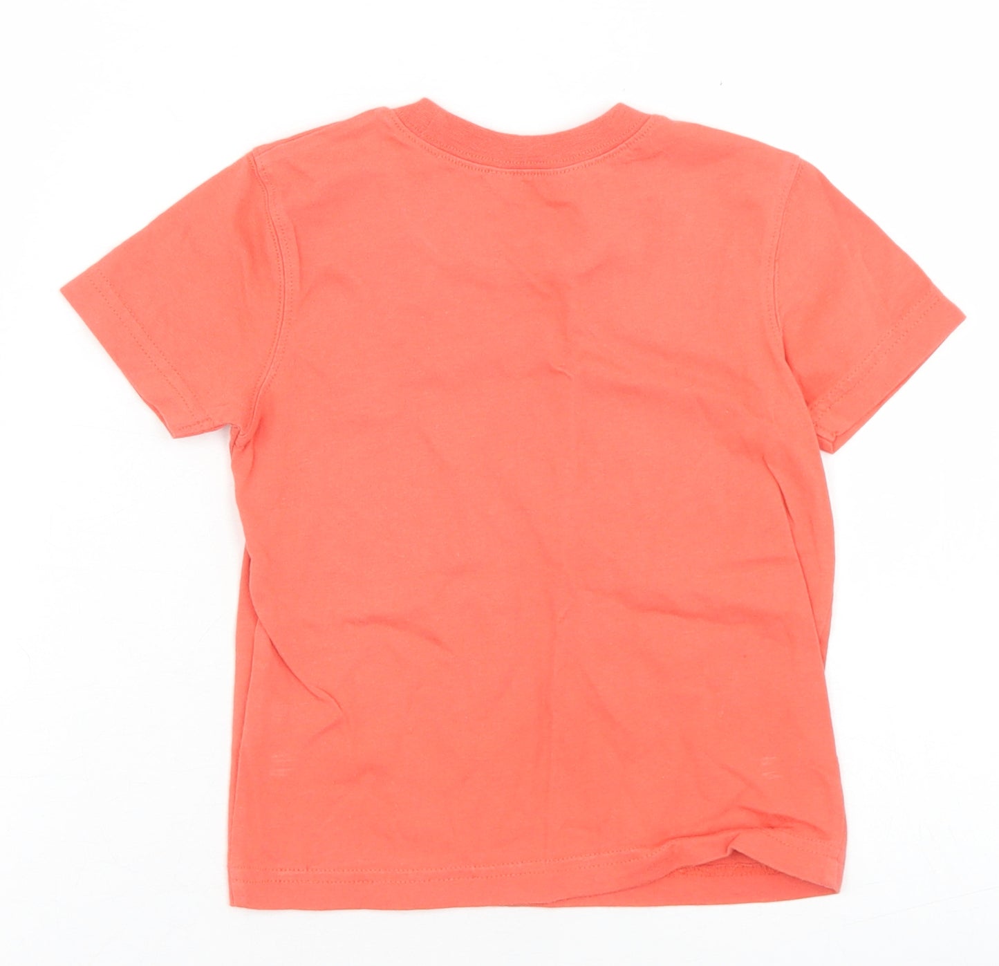 George Boys Orange  Cotton Basic T-Shirt Size 12-18 Months Crew Neck  - Jungle Club