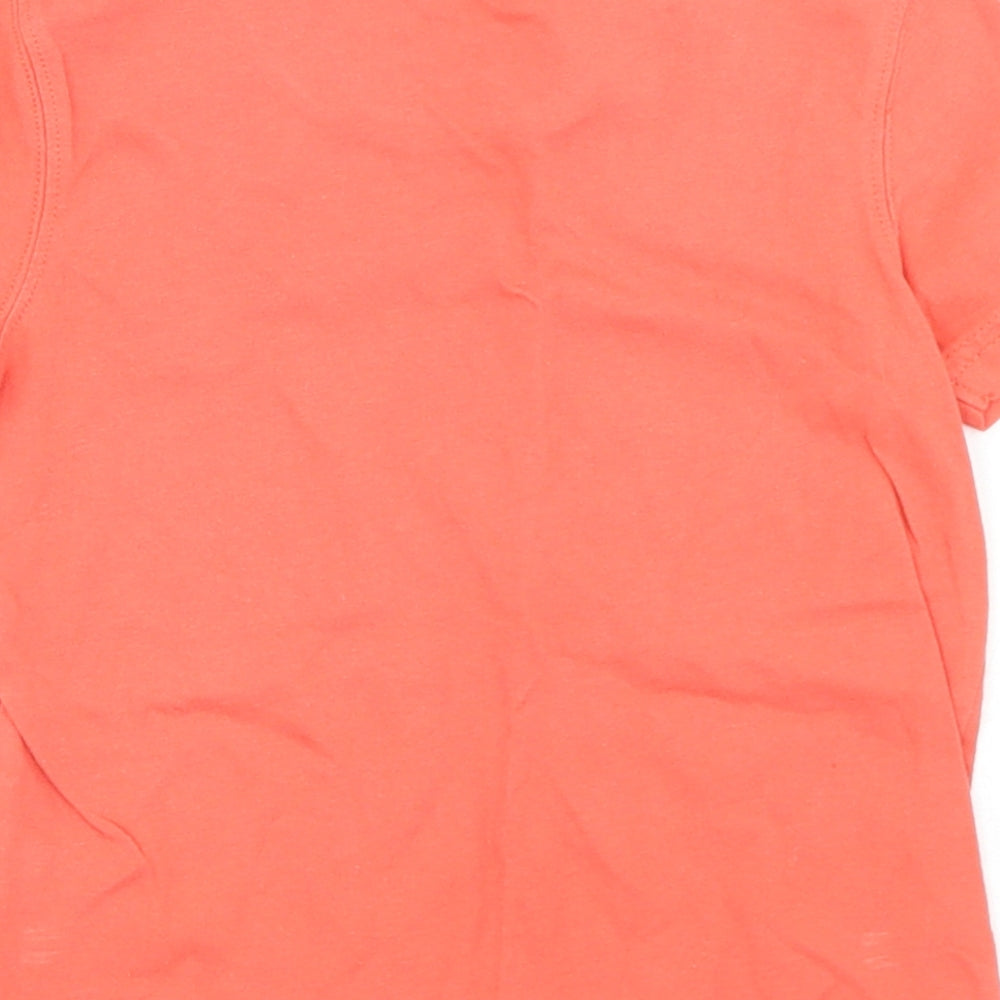 George Boys Orange  Cotton Basic T-Shirt Size 12-18 Months Crew Neck  - Jungle Club