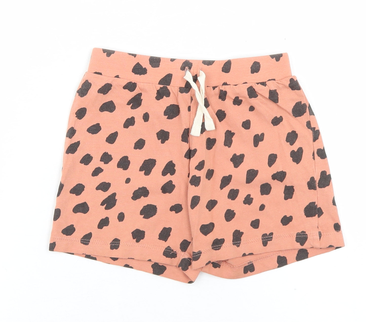Primark Girls Brown Animal Print Cotton Sweat Shorts Size 2-3 Years  Regular