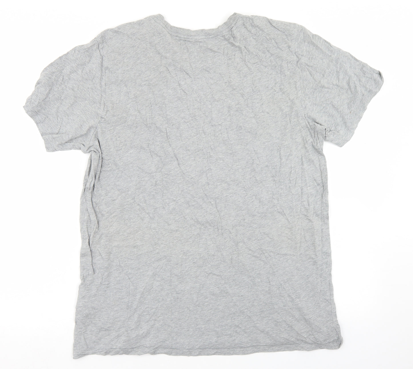 Nike Mens Grey  Cotton  T-Shirt Size L Crew Neck