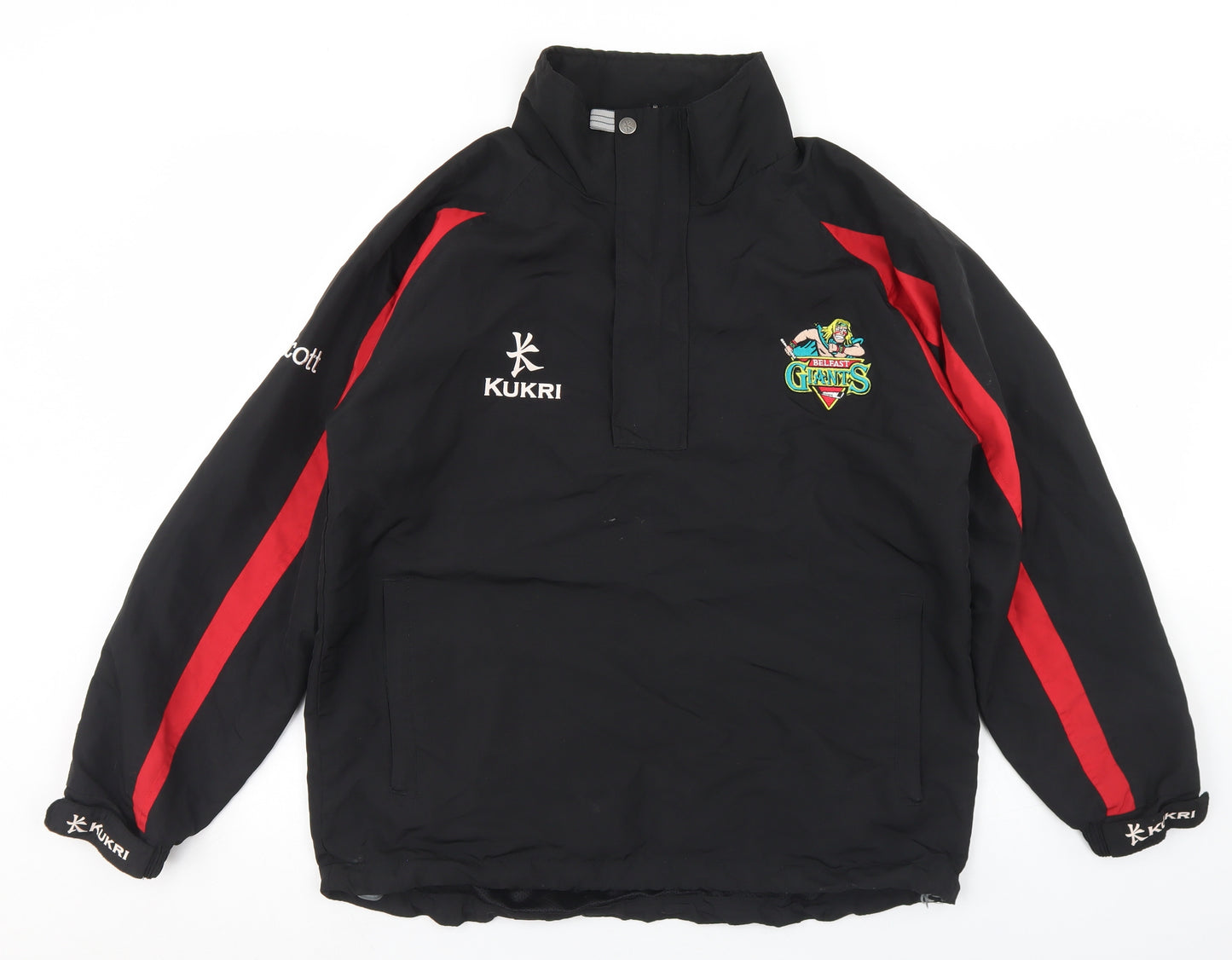 Kukri Mens Black   Windbreaker Jacket Size XS  Zip - Belfast Giants