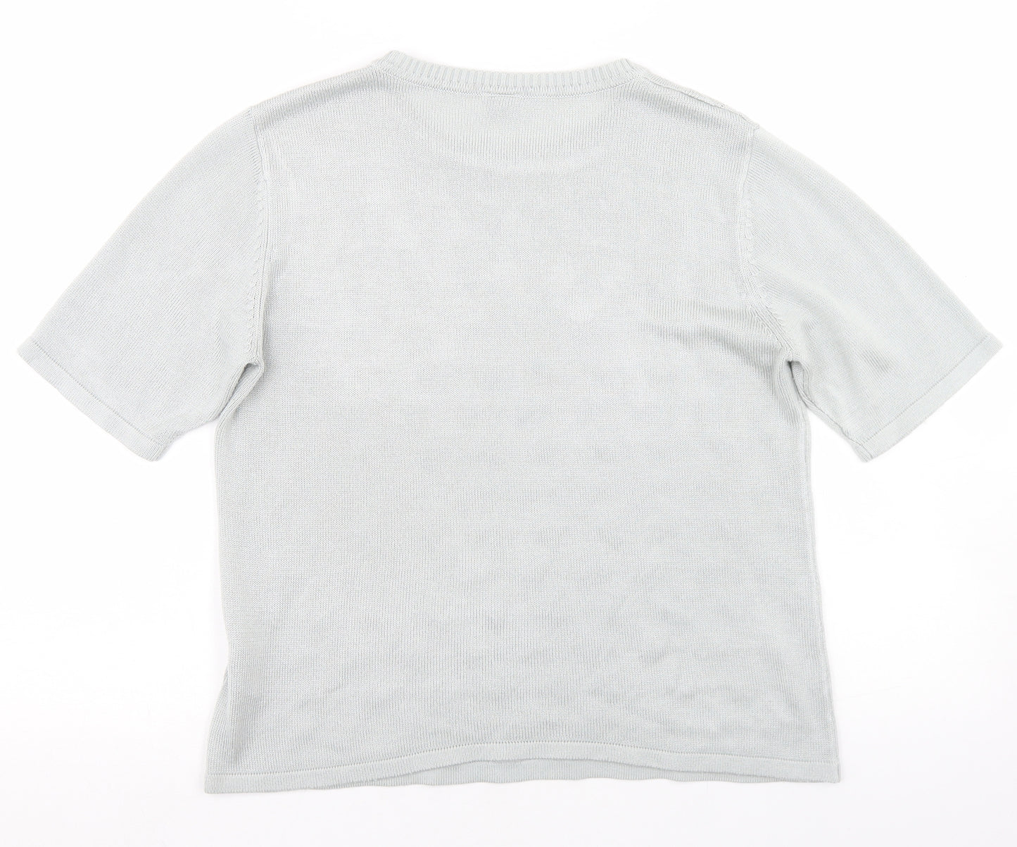 Preworn Womens Grey Crew Neck  Acrylic Pullover Jumper Size 12