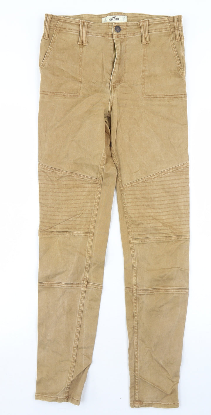 Hollister Womens Brown Cotton Skinny Jeans Size 25 in L31 in Regular Button