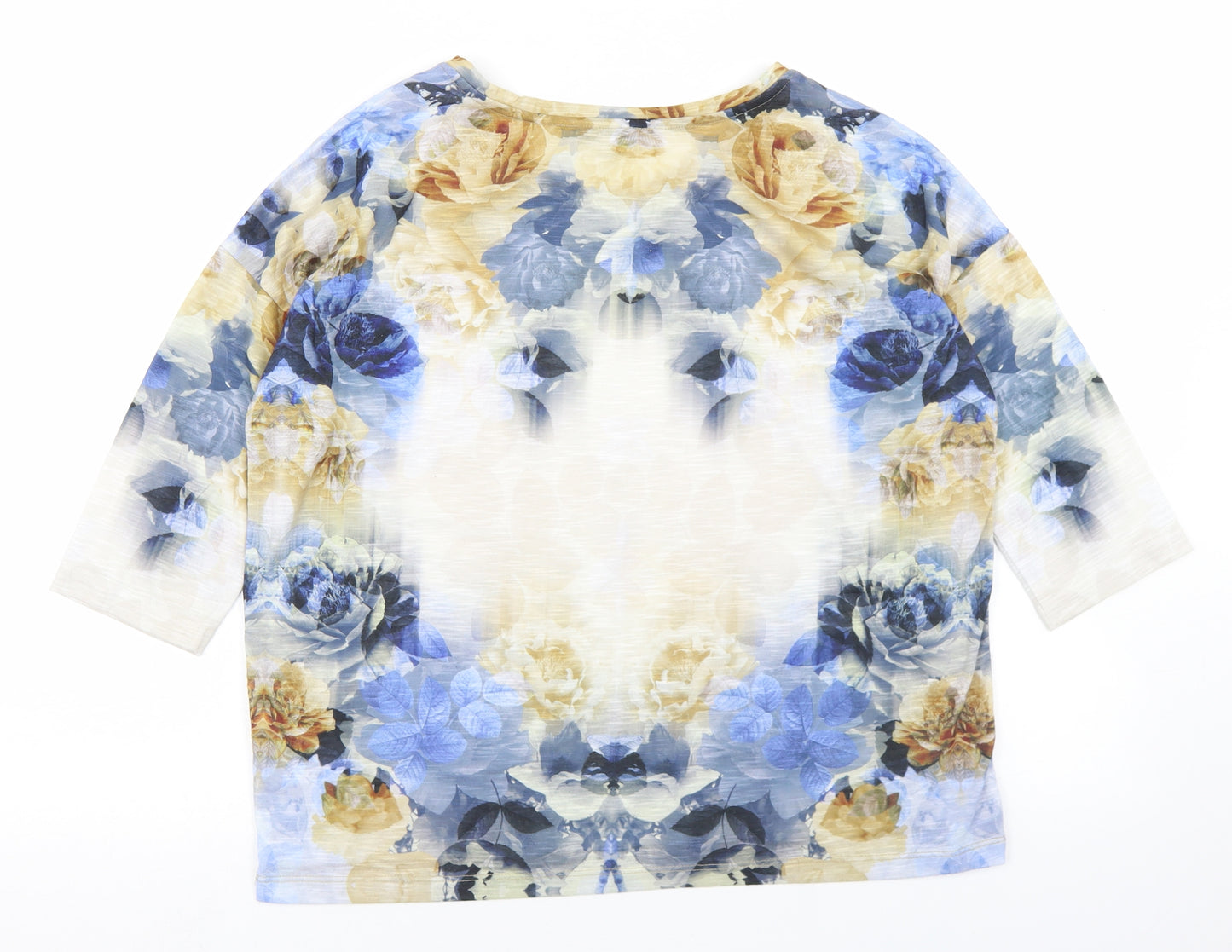NEXT Womens Multicoloured Floral Polyester Basic T-Shirt Size 8 Round Neck