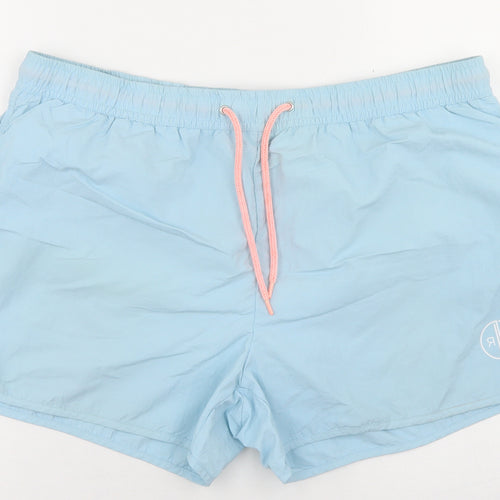River Island Womens Blue  Nylon Wrap Shorts Size L L3 in Regular Drawstring