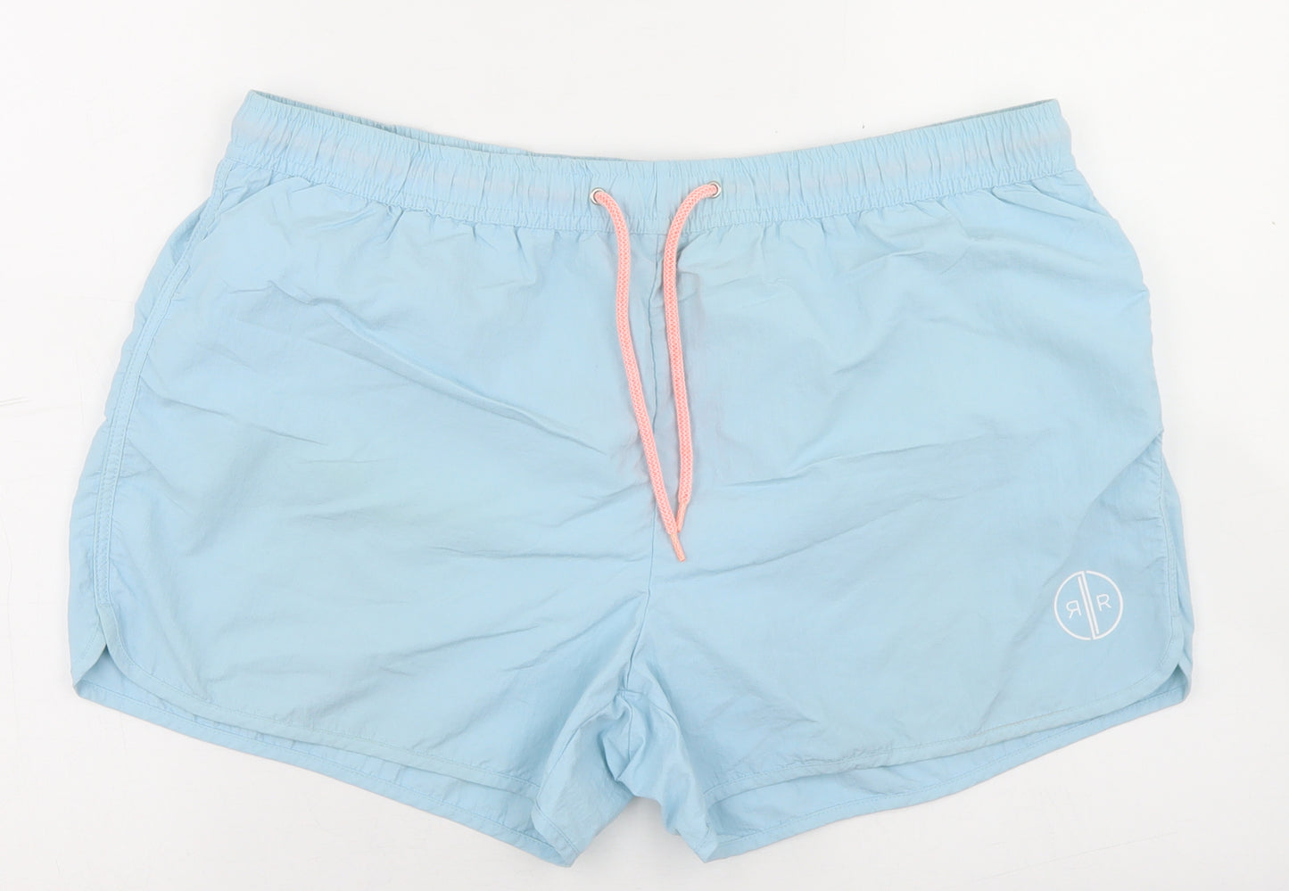 River Island Womens Blue  Nylon Wrap Shorts Size L L3 in Regular Drawstring