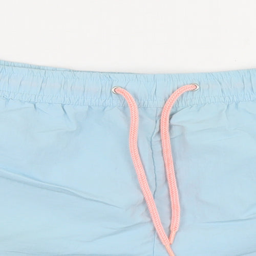 River Island Womens Blue  Nylon Wrap Shorts Size L L3 in Regular Drawstring