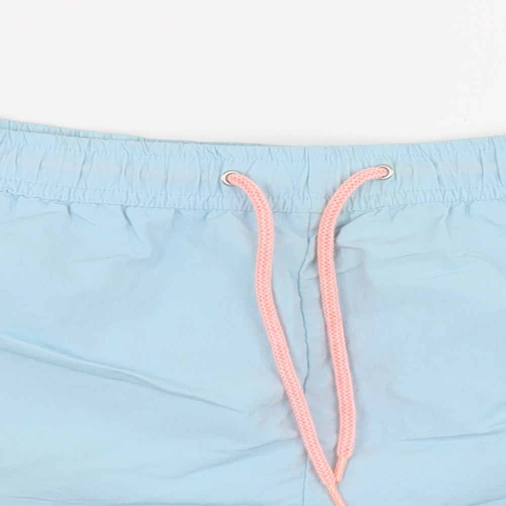 River Island Womens Blue  Nylon Wrap Shorts Size L L3 in Regular Drawstring