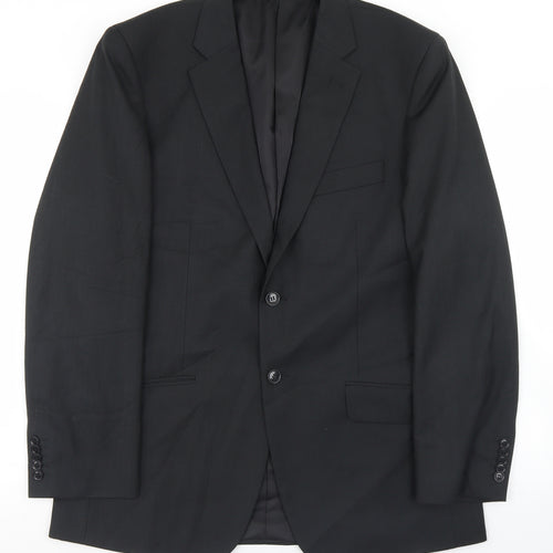 Linea Mens Black  Polyester Jacket Blazer Size 42