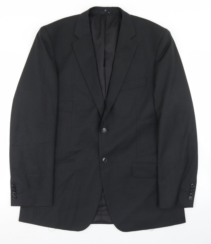 Linea Mens Black  Polyester Jacket Blazer Size 42