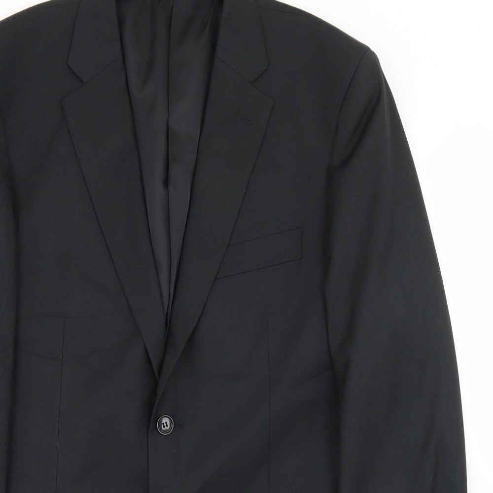 Linea Mens Black  Polyester Jacket Blazer Size 42