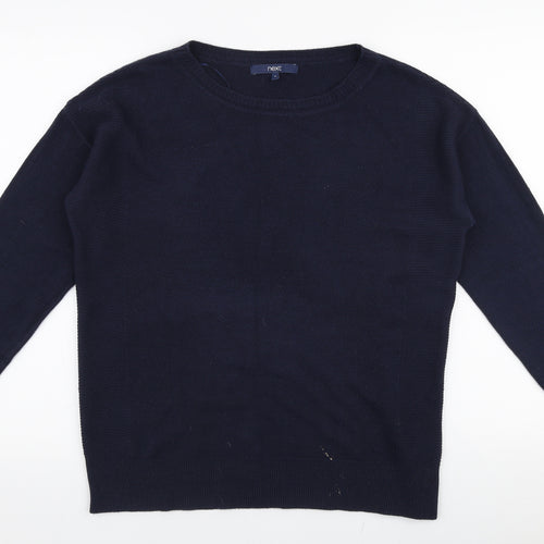 NEXT Womens Blue Round Neck  Acrylic Pullover Jumper Size 12
