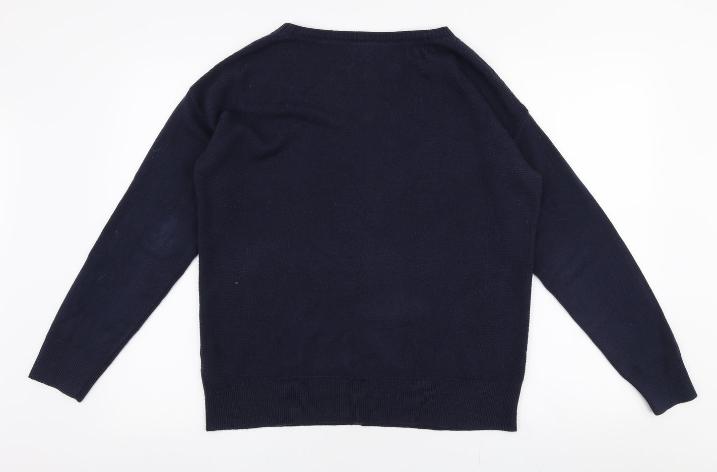 NEXT Womens Blue Round Neck  Acrylic Pullover Jumper Size 12