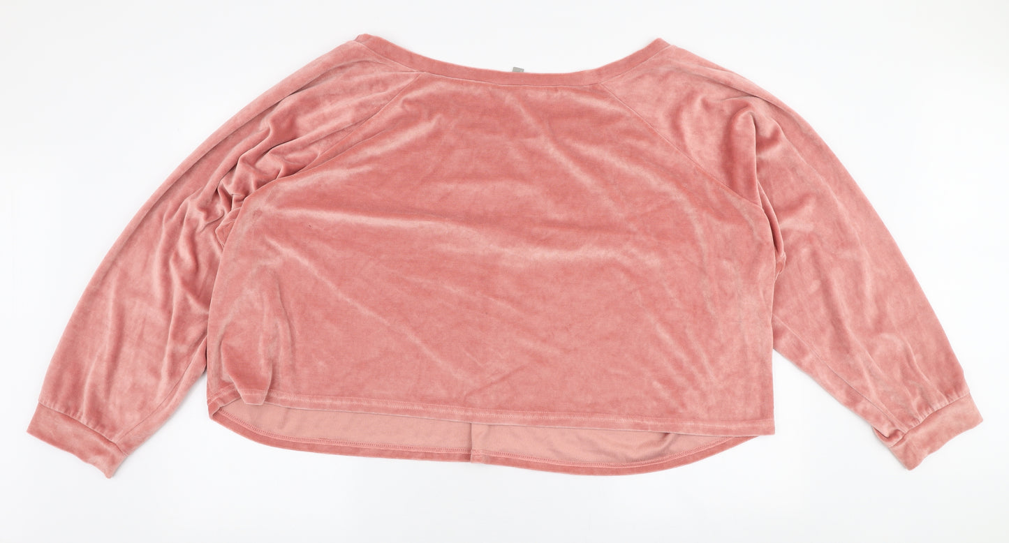 ASOS Womens Pink  Polyester Pullover Sweatshirt Size 28  Pullover
