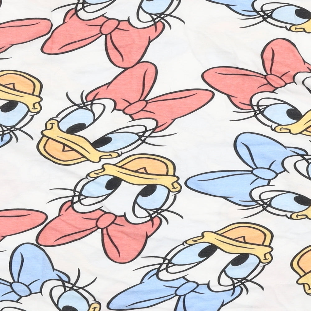 George Womens Multicoloured  100% Cotton Jersey T-Shirt Size 12 Round Neck - Disney Daisy duck