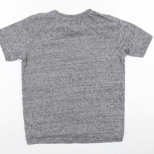 George Boys Grey  Polyester Jersey T-Shirt Size 7-8 Years Round Neck Pullover - Urban