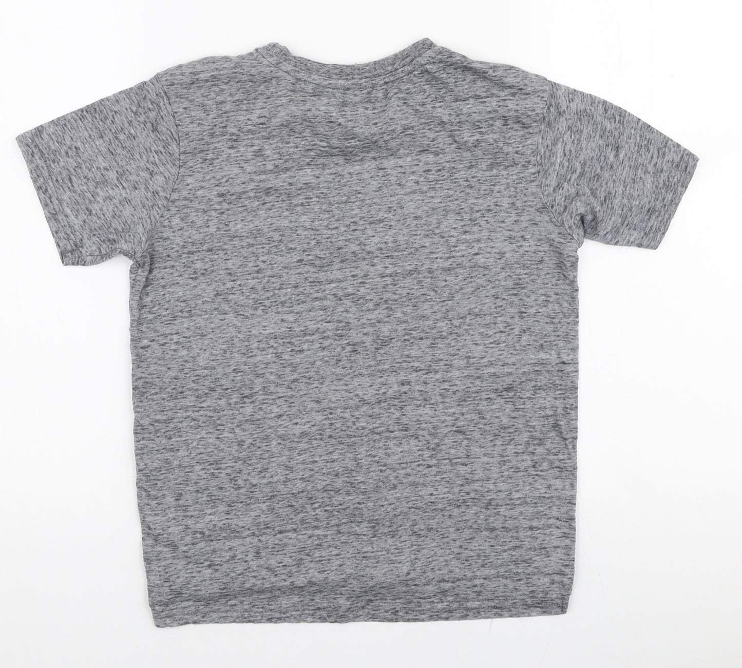George Boys Grey  Polyester Jersey T-Shirt Size 7-8 Years Round Neck Pullover - Urban
