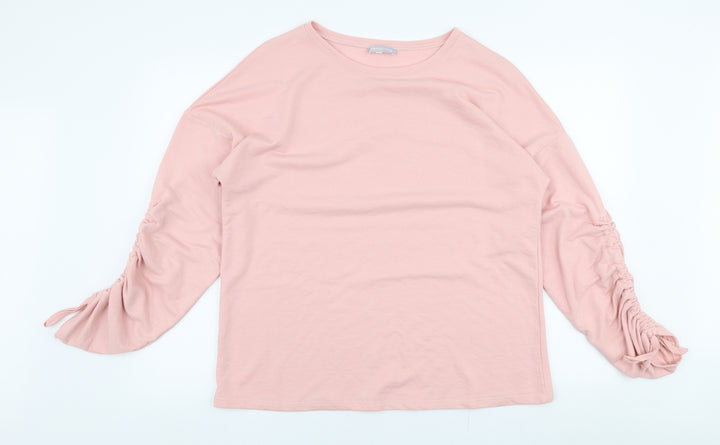Red Herring Womens Pink Polyester Pullover Sweatshirt Size L Pullover