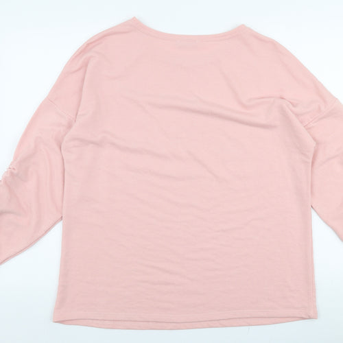 Red Herring Womens Pink  Polyester Pullover Sweatshirt Size L  Pullover