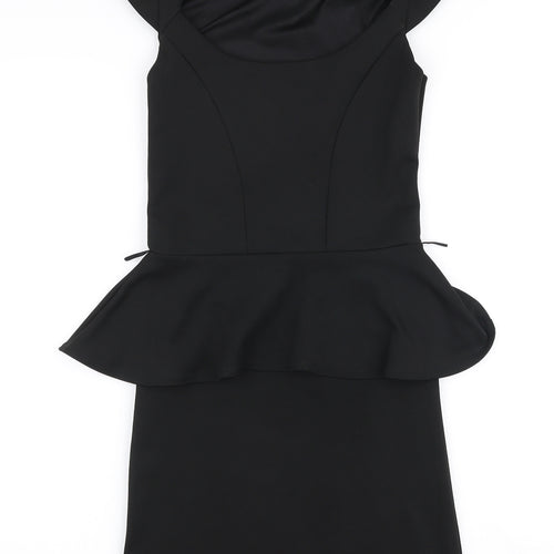 Exhibit Womens Black  Polyester Bodycon  Size 8  Round Neck Pullover