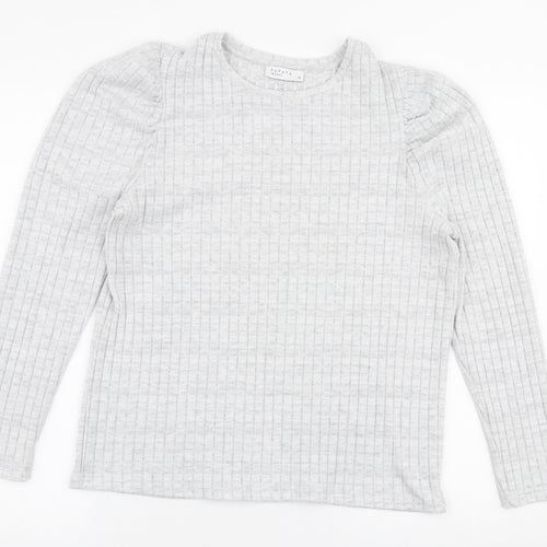 Papaya Womens Grey Round Neck  Polyester Pullover Jumper Size 14