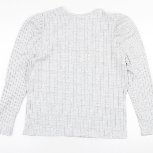 Papaya Womens Grey Round Neck  Polyester Pullover Jumper Size 14
