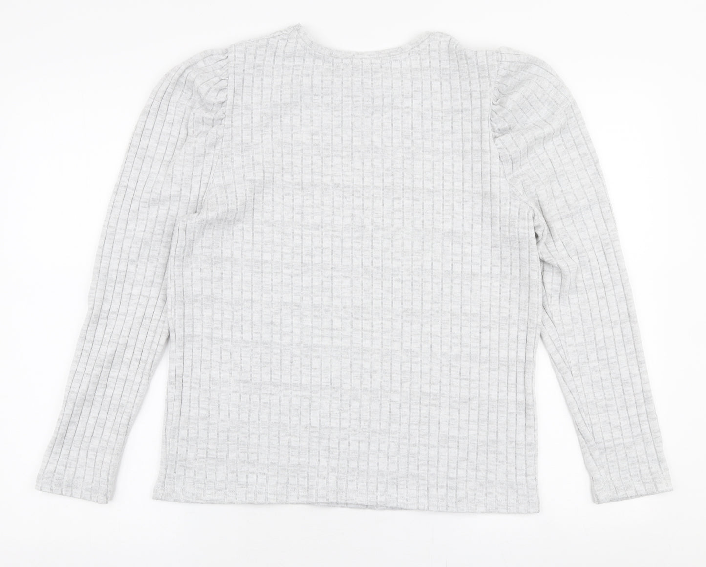 Papaya Womens Grey Round Neck  Polyester Pullover Jumper Size 14