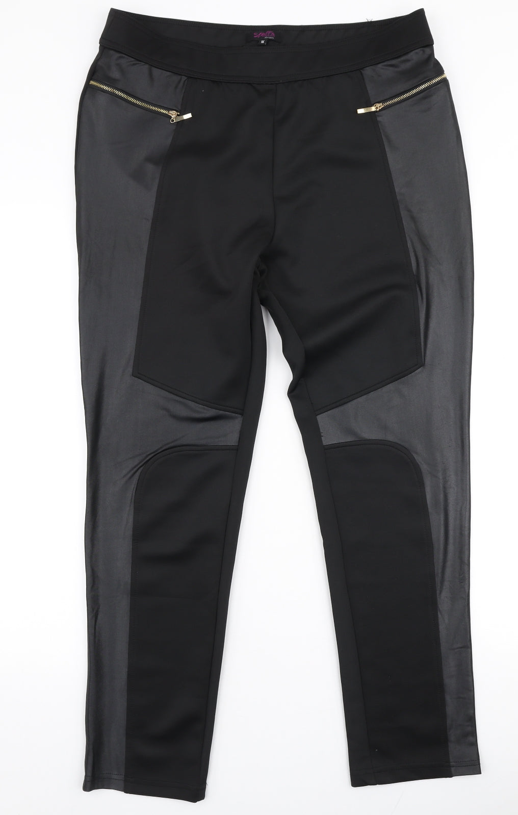 Stella Womens Black  Polyester Dress Pants Trousers Size 16 L28 in Regular