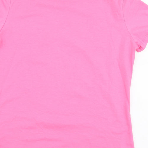 CC Fashion Womens Pink  Cotton Jersey T-Shirt Size XL Round Neck - Vogue